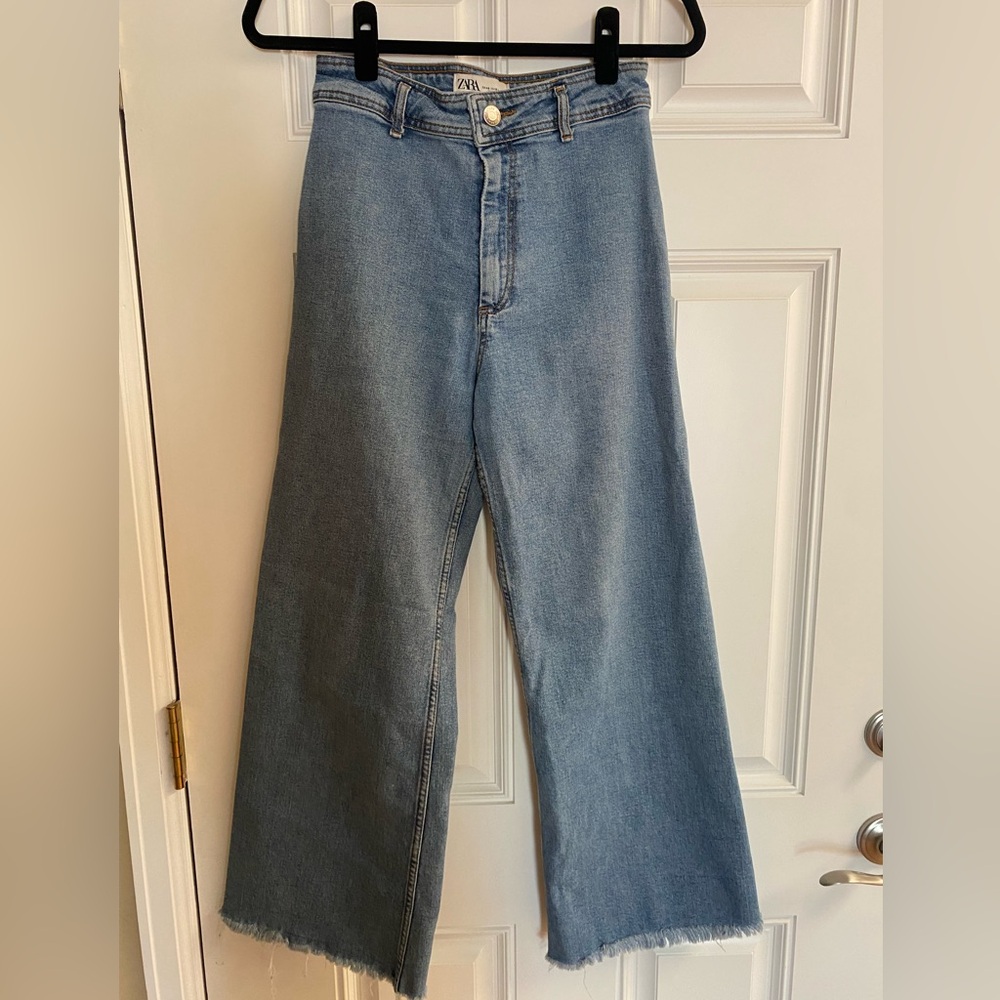 Zara Light Blue Flare Jeans
